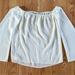 Elegant White Off-Shoulder Women's Top